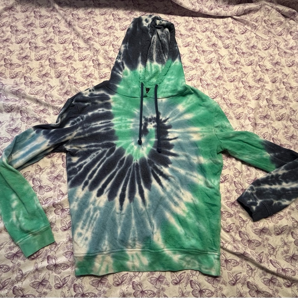 🕸️Rue21 Blue and Green Tie-Dye Hoodie